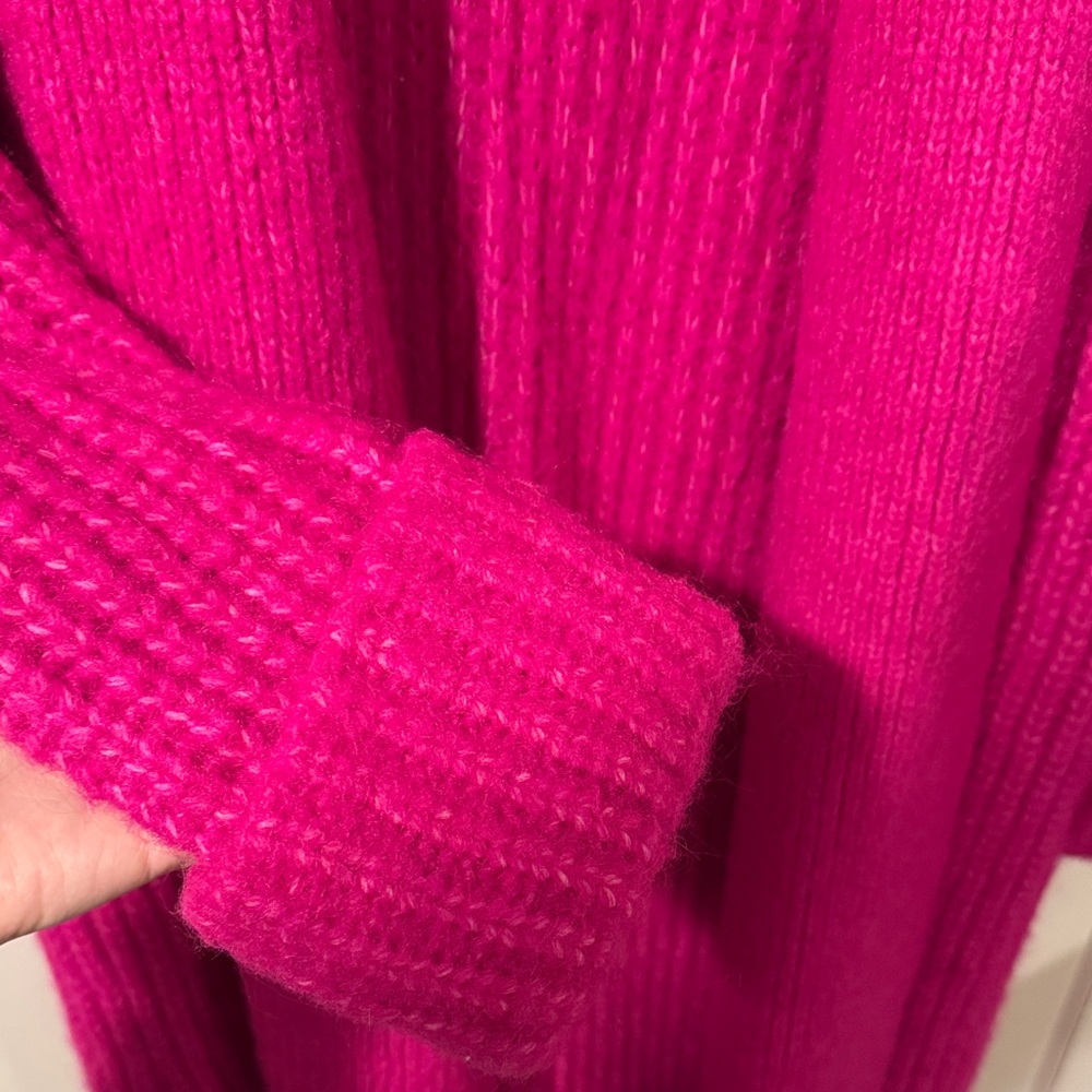 ZARA Women's Pink Long Cardigan Sweater/Coat XS-S - Picture 5 of 6